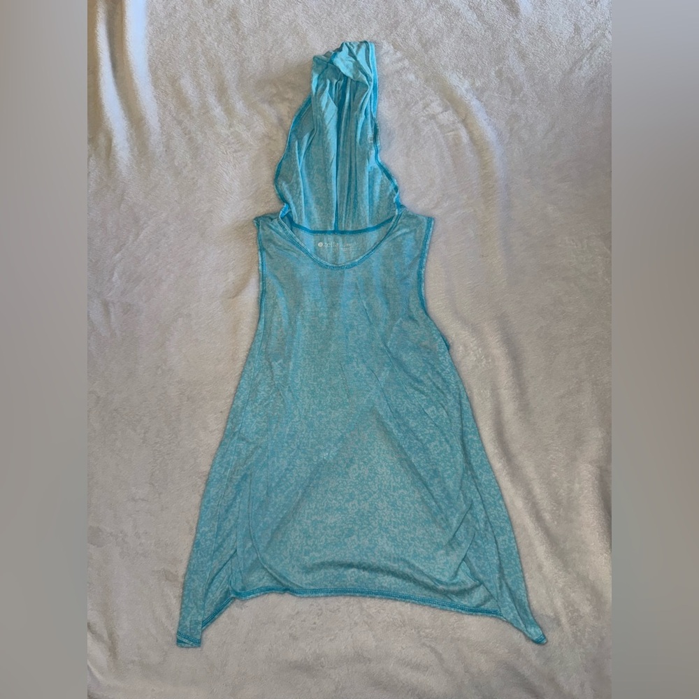 Zella Sheer Blue Sleeveless Workout Shirt